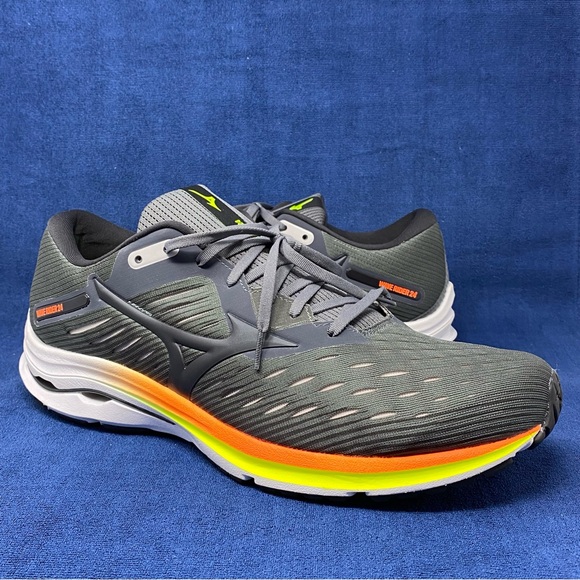 New  Mens Mizuno Wave Rider 24 athletic Running Shoes Blue Size 15 2E WIDE - Picture 1 of 9
